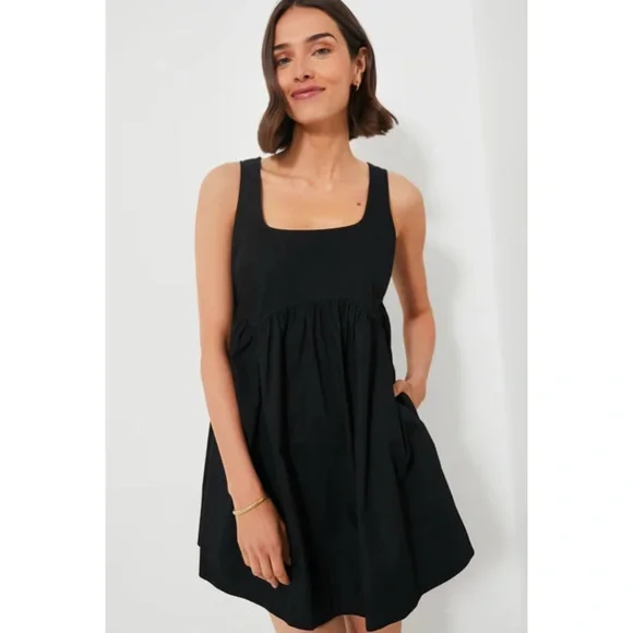 NWT Pomander Place Tuckernuck Sleeveless Porto Dress in Black - Picture 3 of 10